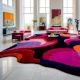 Handcrafted Bold Multicolor Abstract Luxury Living Rug